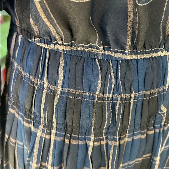 Current Air Plaid Blouson Sleeve Pleated Mini Length Dress Size Medium - Picture 9 of 16